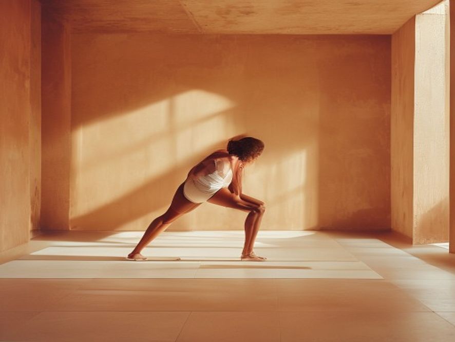 Close-up view of proper bodyweight exercise form with focus on alignment and positioning